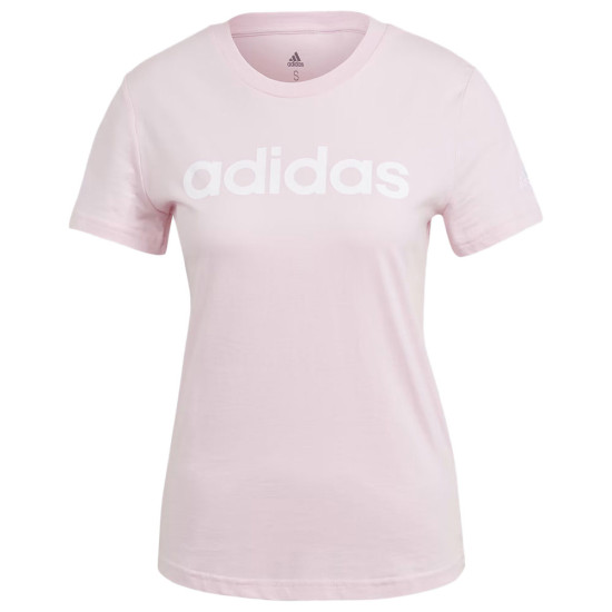 Adidas Γυναικεία κοντομάνικη μπλούζα Essentials Slim Logo Linear Tee